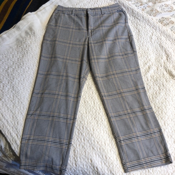 Abercrombie Plaid Straight Leg Trousers - Picture 1 of 12